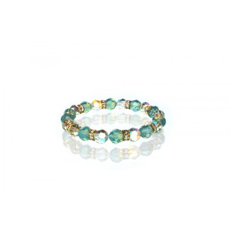 BRACELET SWAROVSKI ERINITE WITH GOLDEN RONDELLES